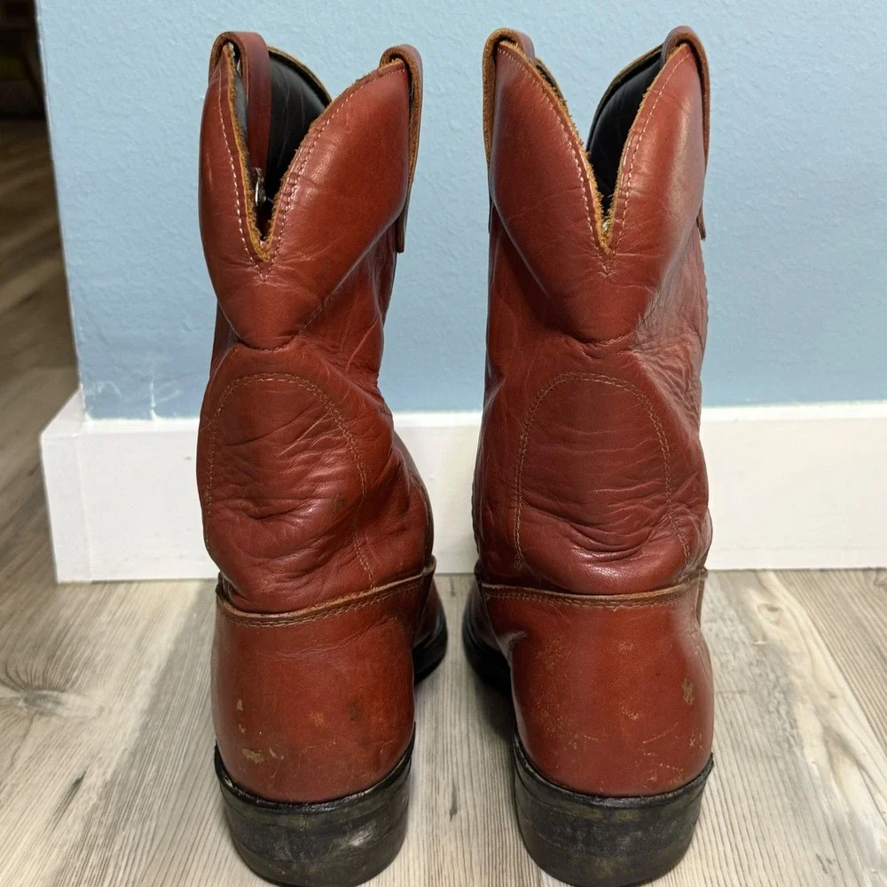 Vtg dingo Work Boots Mens 10.5 Made in USA 70s worn western cowboy rugged WORN‎